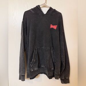 Budweiser Black Hoodie with Red Logo